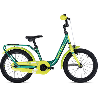 S'COOL NIXE Steel 1 Speed 16" Kids Bike Green 2020 0